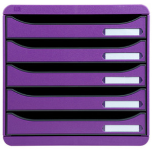 EXACOMPTA Module de classement BIG-BOX PLUS, 5 tiroirs, noir  - 67770
