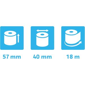 EXACOMPTA Bobines thermiques pour caisses, 57 mm x 18 m  - 27200