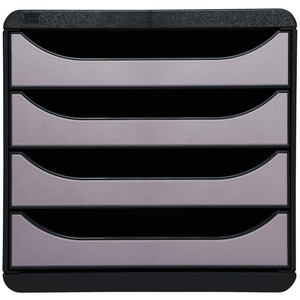 EXACOMPTA Module de classement BIG-BOX, 4 tiroirs, argent  - 67666