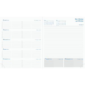 EXACOMPTA Agenda de bureau 'Espace 22', 2026, Barbara, noir