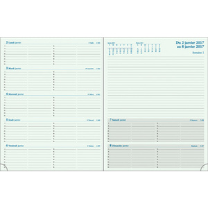 EXACOMPTA Agenda de bureau 'Espace 27', 2026, Barbara, noir