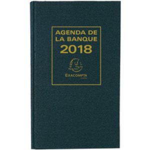EXACOMPTA Agenda Banquier large, 2 volumes, 2024, noir