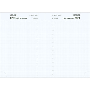 EXACOMPTA Agenda de poche Journal 13 Quadrillé 2026, assorti
