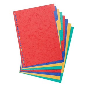 EXACOMPTA Intercalaires en carton, A4, 8 touches