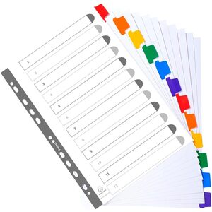 EXACOMPTA Intercalaires en carton, A4, 12 touches