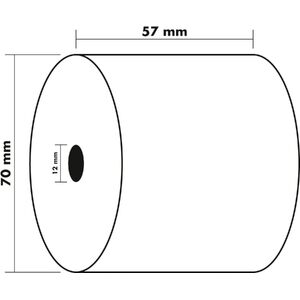EXACOMPTA Bobine pour caisses, 57 mm x 40 m x 12 mm  - 27053