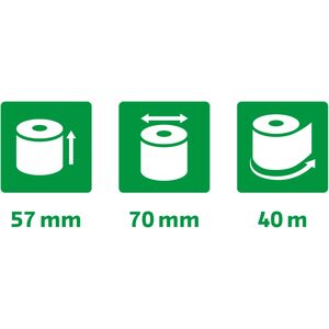 EXACOMPTA Bobine pour caisses, 57 mm x 40 m x 12 mm  - 27053