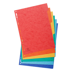 EXACOMPTA Intercalaires en carton, A4, 6 touches