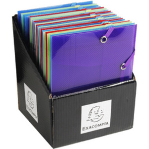 EXACOMPTA Chemise à élastique 3 rabats Crystal, 120 x 160 mm