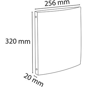 EXACOMPTA Classeur rembordé PP, A4, 4 anneaux, noir