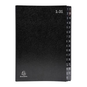 EXACOMPTA Trieur numérique, A4, 1-31, 32 compartiments, noir