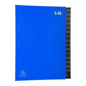 EXACOMPTA Trieur numérique, A4, 1-31, 32 compartiments, bleu
