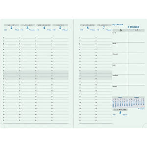 EXACOMPTA Agenda semainier SAS 20 Visuel 7, 2026/2027, noir
