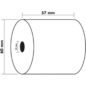 EXACOMPTA Bobine pour caisses, 57 mm x 33 m x 12 mm