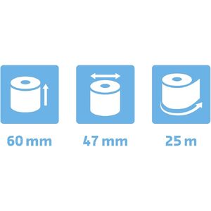 EXACOMPTA Bobines thermiques pour caisses, 60 mm x 25 m  - 27063