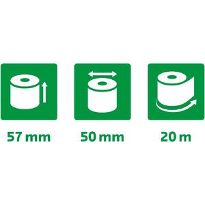 EXACOMPTA Bobine pour caisses, 57 mm x 20 m x 12 mm