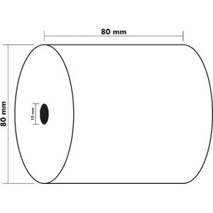 EXACOMPTA Bobine thermique pour caisses, 80 mm x 72 m