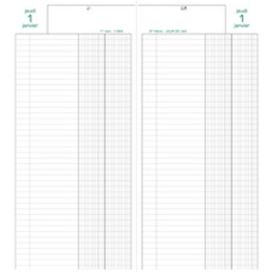 EXACOMPTA Agenda Banquier long, 1 volume, 2026, noir