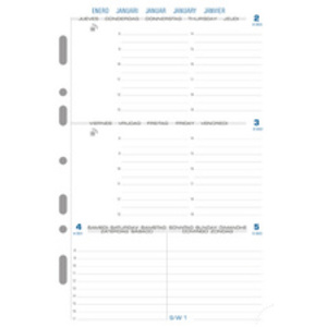 EXACOMPTA Recharge journalier Exatime 21, 2025, 1er semestre