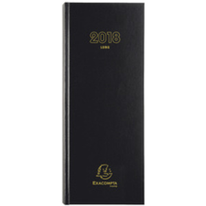 EXACOMPTA Agenda de bureau 1 jour Long, 2026, noir