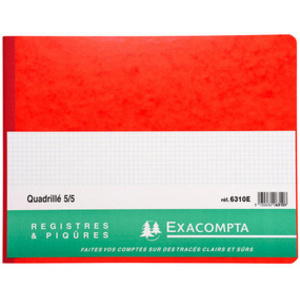 EXACOMPTA Registre Quadrillé 5x5, 250 x 320 mm horizontal