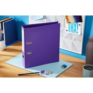 EXACOMPTA Classeur à levier PVC Premium, A4, 70 mm, violine