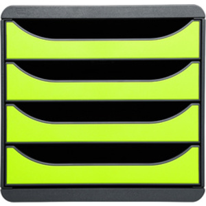 EXACOMPTA Module de classement BIG-BOX, 4 tiroirs, turquoise  - 67670