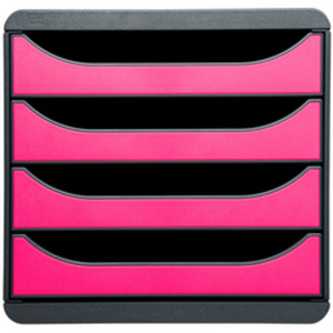 EXACOMPTA Module de classement BIG-BOX, 4 tiroirs, framboise  - 67668