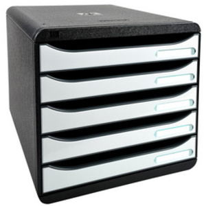 EXACOMPTA Module de classement BIG-BOX PLUS, 5 tiroirs, noir