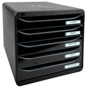 EXACOMPTA Module de classement BIG-BOX PLUS, 5 tiroirs, vert