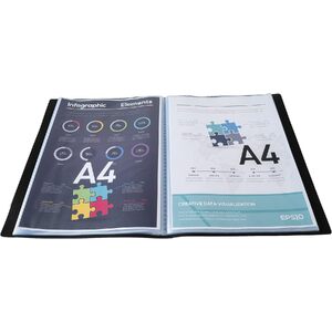 EXACOMPTA Protège-documents, A4, PP, 40 pochettes, noir  - 55085