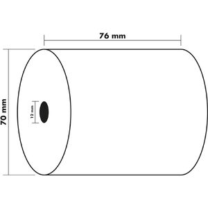 EXACOMPTA Bobine pour caisses, 76 mm x 40 m x 12 mm