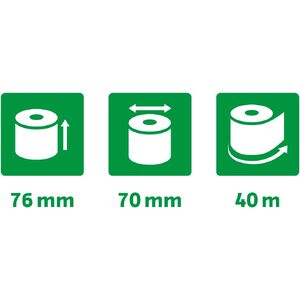 EXACOMPTA Bobine pour caisses, 76 mm x 40 m x 12 mm