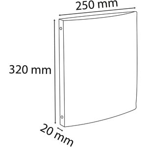 EXACOMPTA Classeur souple, PP, 4 anneaux, A4, noir  - 56713