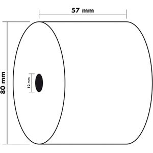 EXACOMPTA Bobine thermique pour caisses, 57 mm x 76 m