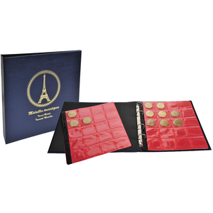 EXACOMPTA Classeur pour 100 médailles touristiques, bleu