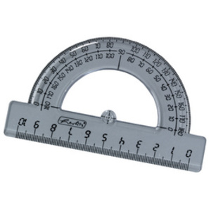 herlitz Rapporteur demi-circulaire 180 degrés, en plastique