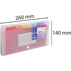 EXACOMPTA Trieur valisette Crystal, 7 compartiments