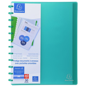 EXACOMPTA Protège-documents, A4, 30 pochettes, noir