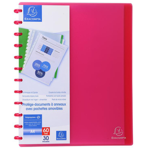 EXACOMPTA Protège-documents, A4, 30 pochettes, bleu