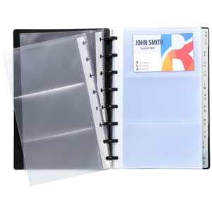 EXACOMPTA Porte-cartes de visites amovible à anneaux, A5