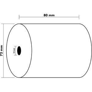 EXACOMPTA Bobine thermique pour caisse, 80 mm x 76 m