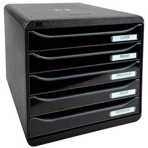 EXACOMPTA Module de classement BIG-BOX PLUS, 5 tiroirs