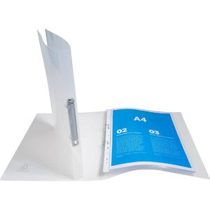 EXACOMPTA Classeur Crystal souple PP, 2 anneaux, A4, cristal