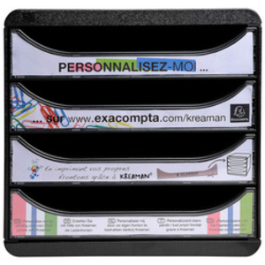 EXACOMPTA Module de classement BIG-BOX, 4 tiroirs, gris /  - 64356