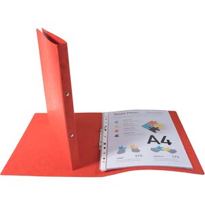 EXACOMPTA Classeur, mécanisme à 2 anneaux, A4, rouge