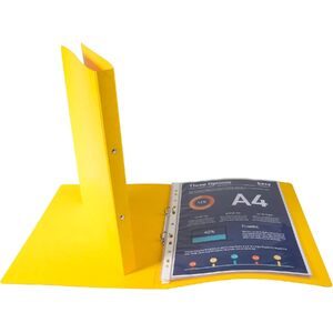 EXACOMPTA Classeur, mécanisme à 2 anneaux, A4, jaune