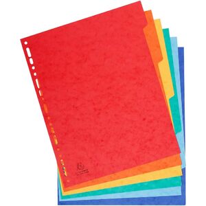 EXACOMPTA Intercalaires en carton, A4+, 6 touches