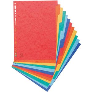 EXACOMPTA Intercalaires en carton, 320 x 240 mm, 12 touches