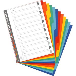 EXACOMPTA Intercalaires en carton, A4, 12 touches